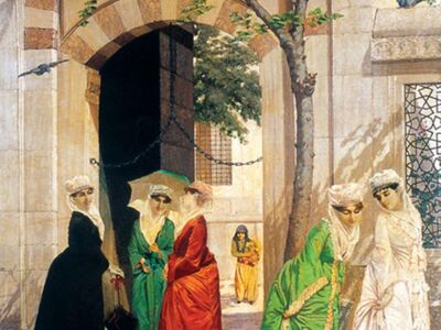 OHB 012 / Osman HAMDİ / Camii Önünde Kadınlar