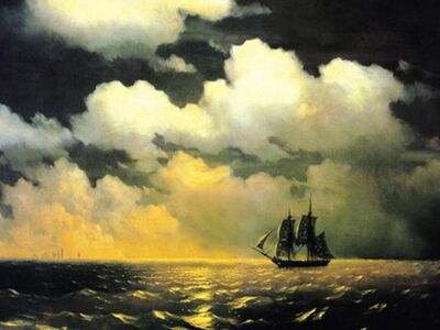 AIK 007 / Ivan Konstantinovich AIVAZOVSKY / Rus Donanmasına Dönen Mercure Gemisi, 1848