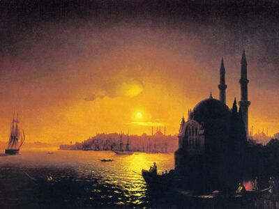 AIK 020 / Ivan Konstantinovich AIVAZOVSKY / Dolunayda İstanbul Manzarası, 1846