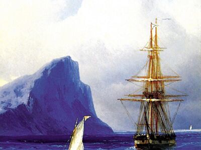 AIK 030 / Ivan Konstantinovich AIVAZOVSKY / Rus Gemisine Yaklaşan Yelkenli