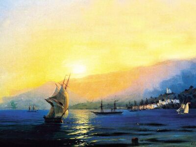 AIK 051 / Ivan Konstantinovich AIVAZOVSKY / Gün Batımında Yalta, 1859