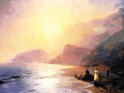 AIK 056 / Ivan Konstantinovich AIVAZOVSKY / Kırım Sahilinde Pushkin, 1886