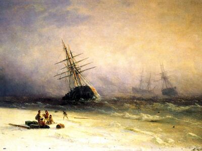 AIK 079 / Ivan Konstantinovich AIVAZOVSKY / Karadeniz'de Gemi Kazası, 1875