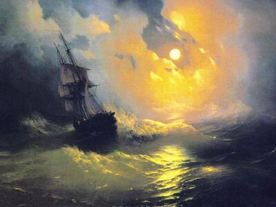 AIK 107 / Ivan Konstantinovich AIVAZOVSKY / Dolunaylı Gece, 1849