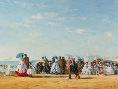 BEU 001 / Eugene BOUDIN / Fashionable Figures On The Beach