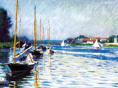 CGU 006 / Gustave CAILLEBOTTE / Argenteuil'de Sen Nehri Üzerinde Tekneler, 1892
