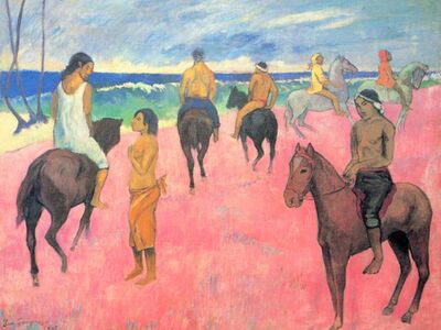 GPA 008 / Paul GAUGUIN / Reiter Am Strand