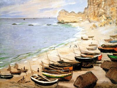 MCL 052 / Claude MONET / Etretat'da Tekneler