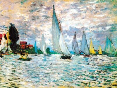 MCL 055 / Claude MONET / Dönen Havada Tekneler Argenteuil