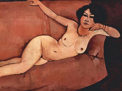 MDA 004 / Amedeo MODIGLIANI / Akt Auf Sofa