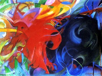 MFR 008 / Franz MARC / Savaşan Şekiller, 1914