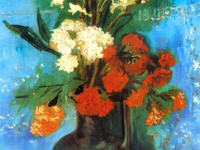 VGV 019 / Vincent Van GOGH / Karanfiller ve Diğer Çiçekler, 1886
