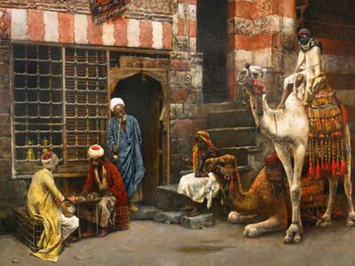 WEL 003 / Edwin Lord WEEKS / A Game of Chess in Cairo Street