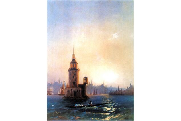 AIK 017 / Ivan Konstantinovich AIVAZOVSKY / Kız Kulesi İstanbul, 1848 AIK 017 / Ivan Konstantinovich AIVAZOVSKY / Kız Kulesi İstanbul, 1848