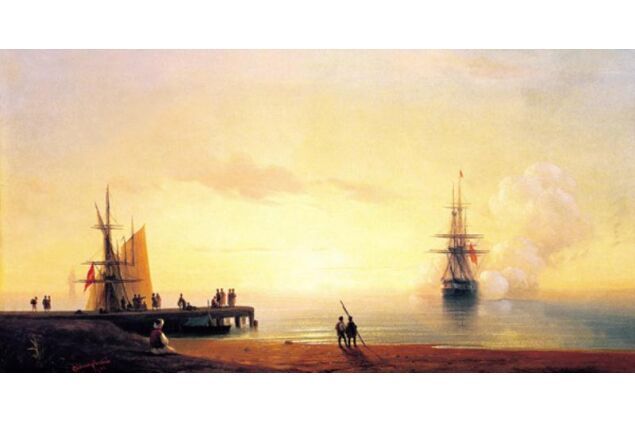 AIK 031 / Ivan Konstantinovich AIVAZOVSKY / Türkiye'den Sahil Manzarası, 1845 AIK 031 / Ivan Konstantinovich AIVAZOVSKY / Türkiye'den Sahil Manzarası, 1845