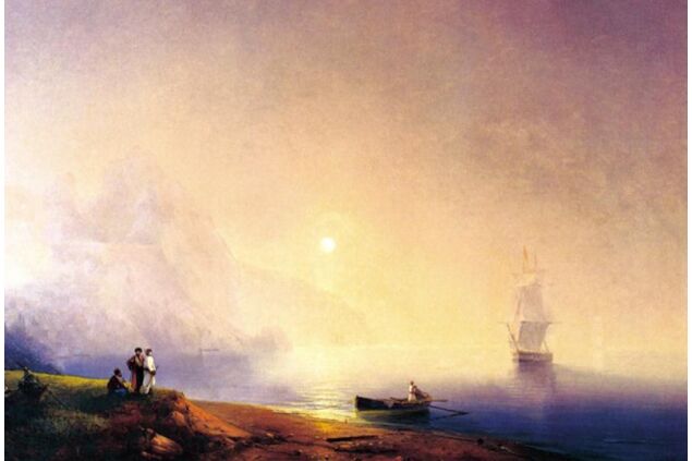 AIK 046 / Ivan Konstantinovich AIVAZOVSKY / Deniz Kenarında Kırımlı Tatarlar, 1850 AIK 046 / Ivan Konstantinovich AIVAZOVSKY / Deniz Kenarında Kırımlı Tatarlar, 1850