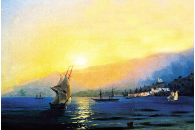 AIK 051 / Ivan Konstantinovich AIVAZOVSKY / Gün Batımında Yalta, 1859 AIK 051 / Ivan Konstantinovich AIVAZOVSKY / Gün Batımında Yalta, 1859