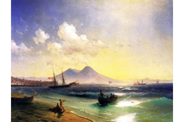 AIK 057 / Ivan Konstantinovich AIVAZOVSKY / Napoli Yakınında Balıkçıların Dönüşü, 1874 AIK 057 / Ivan Konstantinovich AIVAZOVSKY / Napoli Yakınında Balıkçıların Dönüşü, 1874