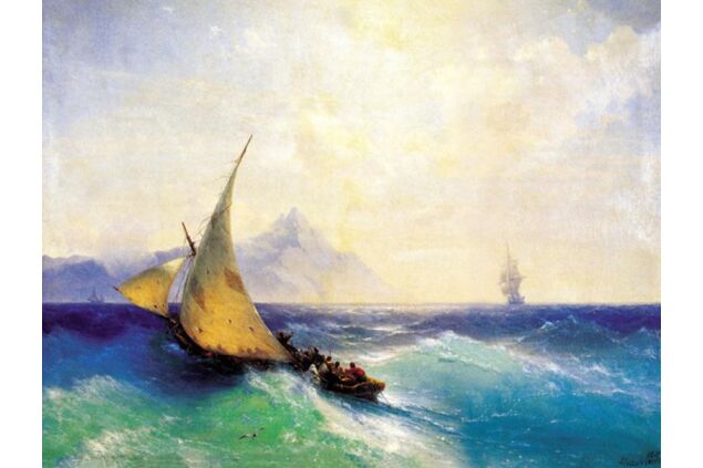 AIK 059 / Ivan Konstantinovich AIVAZOVSKY / Denizde Kurtarma, 1872 AIK 059 / Ivan Konstantinovich AIVAZOVSKY / Denizde Kurtarma, 1872