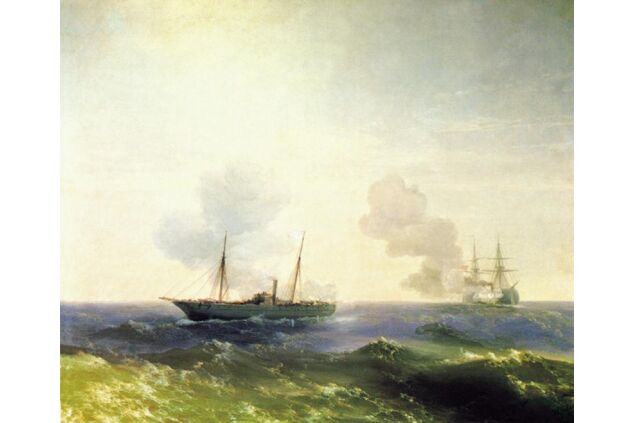 AIK 065 / Ivan Konstantinovich AIVAZOVSKY / Vesta İle Fethi Bülent Gemilerinin-Karadeniz'de Savaşı, 11.06.1877 AIK 065 / Ivan Konstantinovich AIVAZOVSKY / Vesta İle Fethi Bülent Gemilerinin-Karadeniz'de Savaşı, 11.06.1877