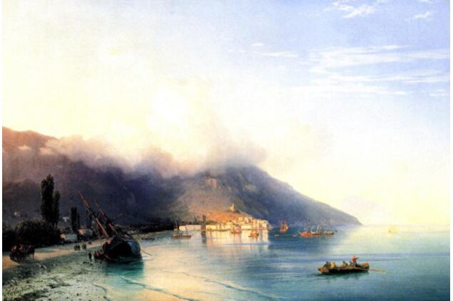 AIK 074 / Ivan Konstantinovich AIVAZOVSKY / Yalta'dan Görünüş, 1867 AIK 074 / Ivan Konstantinovich AIVAZOVSKY / Yalta'dan Görünüş, 1867