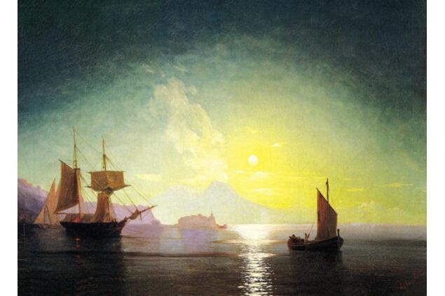 AIK 076 / Ivan Konstantinovich AIVAZOVSKY / Dolunayda Vezüv Dağı AIK 076 / Ivan Konstantinovich AIVAZOVSKY / Dolunayda Vezüv Dağı