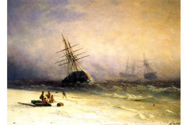 AIK 079 / Ivan Konstantinovich AIVAZOVSKY / Karadeniz'de Gemi Kazası, 1875 AIK 079 / Ivan Konstantinovich AIVAZOVSKY / Karadeniz'de Gemi Kazası, 1875