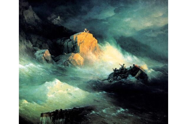 AIK 087 / Ivan Konstantinovich AIVAZOVSKY / Gemi Kazası, 1876 AIK 087 / Ivan Konstantinovich AIVAZOVSKY / Gemi Kazası, 1876