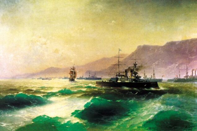 AIK 090 / Ivan Konstantinovich AIVAZOVSKY / Girit Açıklarında Hücümbot, 1897 AIK 090 / Ivan Konstantinovich AIVAZOVSKY / Girit Açıklarında Hücümbot, 1897