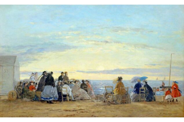 BEU 003 / Eugene BOUDIN / Sur la plage coucher de soleil BEU 003 / Eugene BOUDIN / Sur la plage coucher de soleil