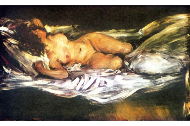 CLO 001 / Lovis CORINTH / Yatan Kadın Figürü, 1899 CLO 001 / Lovis CORINTH / Yatan Kadın Figürü, 1899