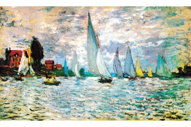 MCL 055 / Claude MONET / Dönen Havada Tekneler Argenteuil MCL 055 / Claude MONET / Dönen Havada Tekneler Argenteuil