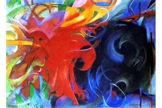 MFR 008 / Franz MARC / Savaşan Şekiller, 1914 MFR 008 / Franz MARC / Savaşan Şekiller, 1914