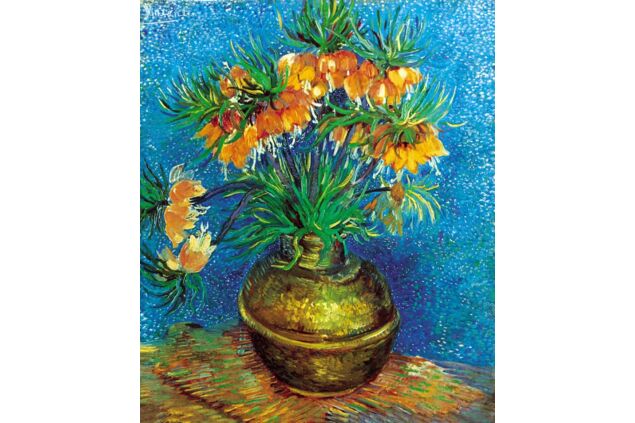VGV 018 / Vincent Van GOGH / Bakır Vazoda Çiçekler, 1887 VGV 018 / Vincent Van GOGH / Bakır Vazoda Çiçekler, 1887